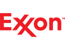 A logo of the word 'Exxon' where the two x's are connected so that they share a line.